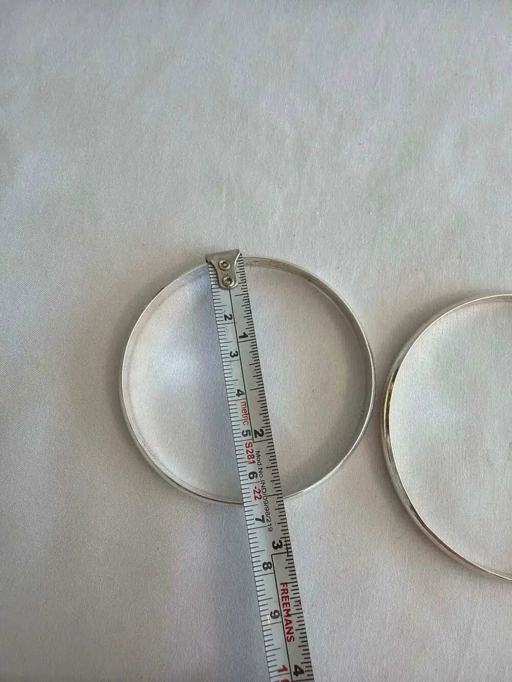 Set of 3 Vintage Sterling Silver Plain‎ Bangle Bracelets 52g